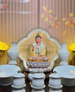 tượng Quan Âm gấm vàng composite đẹp