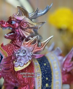 tỳ hưu phong thủy bằng bột đá đỏ đẹp