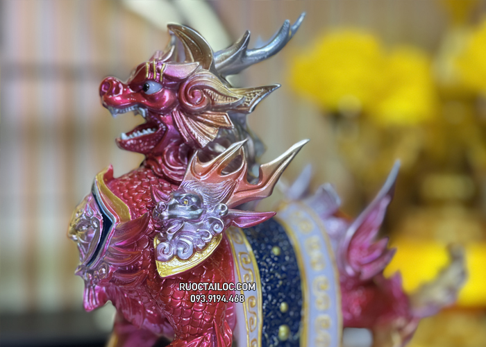 tỳ hưu phong thủy bằng bột đá đỏ đẹp