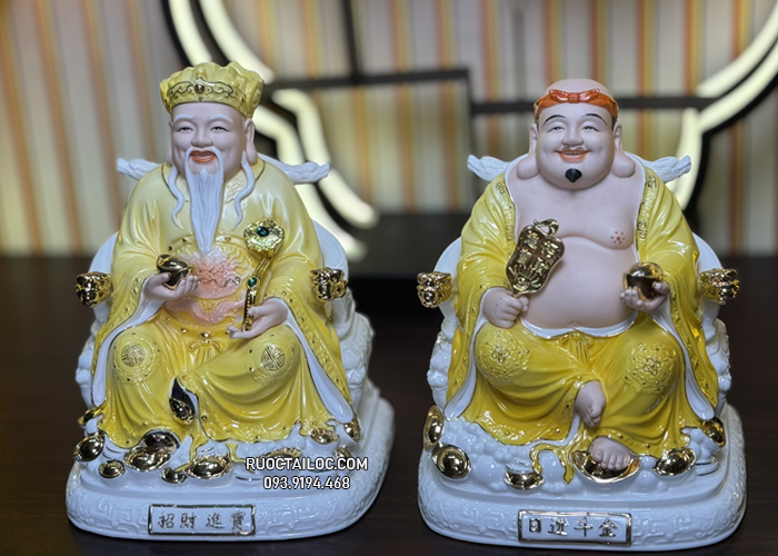 tượng ông địa thần tài bằng sứ vàng đế to đẹp nhất hcm