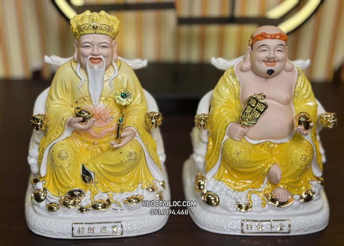tượng ông địa thần tài bằng sứ vàng đế to đẹp nhất hcm