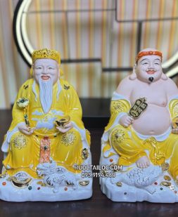 Tượng ông địa thần tài sứ vàng cóc tỳ đẹp ODTT-079