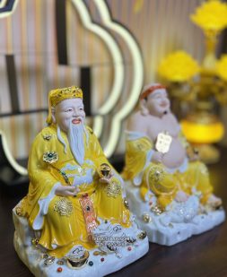 Tượng ông địa thần tài sứ vàng cóc tỳ đẹp ODTT-079