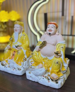 Tượng ông địa thần tài sứ vàng cóc tỳ đẹp ODTT-079
