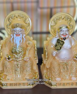 tượng ông địa thần tài thạch anh có hào quang đẹp ODTT-083
