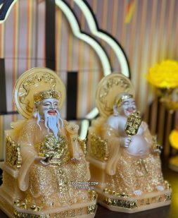 tượng ông địa thần tài thạch anh có hào quang đẹp ODTT-083