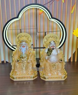 tượng ông địa thần tài thạch anh có hào quang đẹp ODTT-083