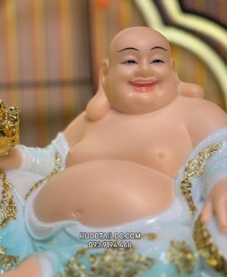 Tượng Phật Di Lặc bằng bột đá xanh đế rồng đẹp