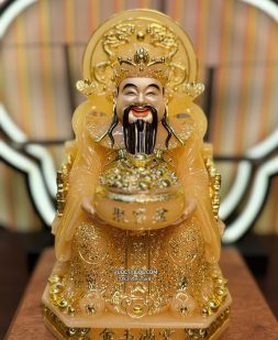 tượng thần tiền thạch anh có hào quang đẹp