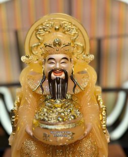 tượng thần tiền thạch anh có hào quang đẹp