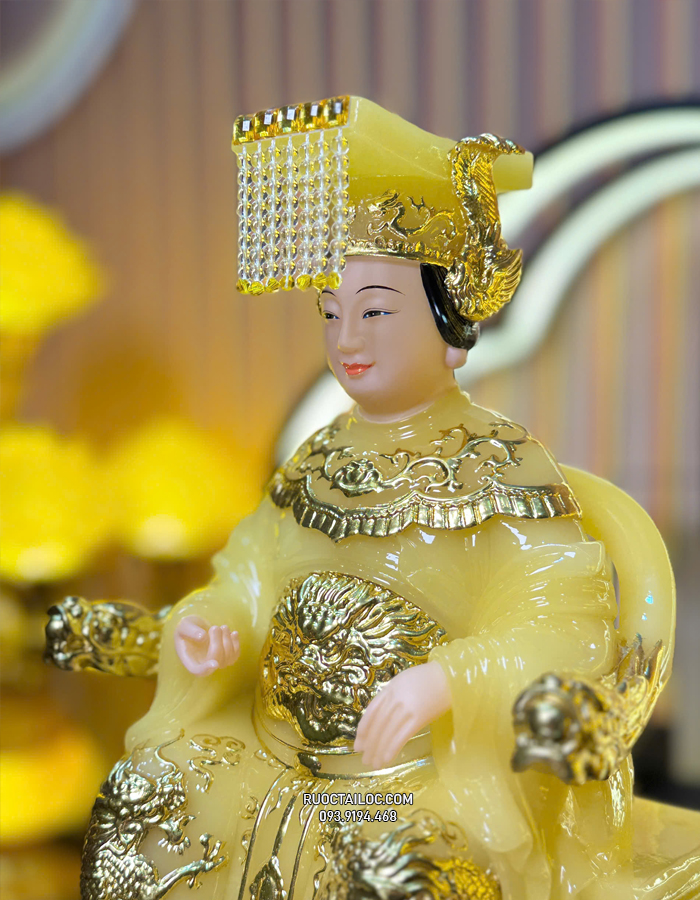 Tượng Thiên Hậu Thánh Mẫu bằng bột đá thạch anh đẹp