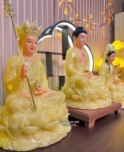 tôn tượng ta bà tam thánh thạch anh đẹp TBTT-010