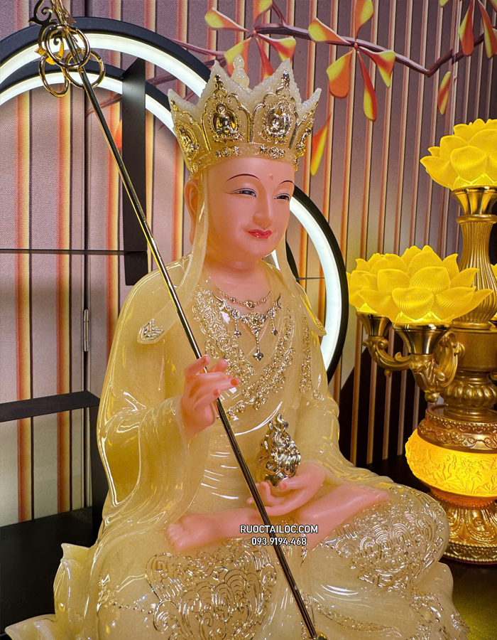 Tôn Tượng Địa Tạng Vương Bồ Tát bằng bột đá thạch anh đẹp DT-066