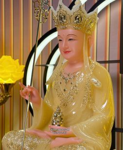 Tôn Tượng Địa Tạng Vương Bồ Tát bằng bột đá thạch anh đẹp DT-066