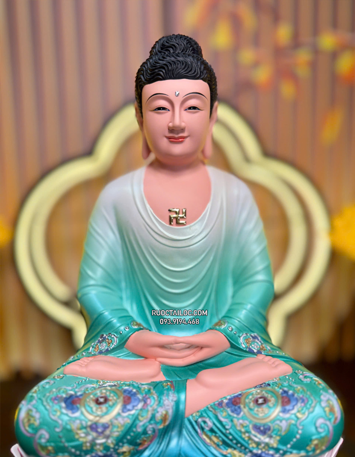 tượng Phật A Di Đà Composite xanh đẹp