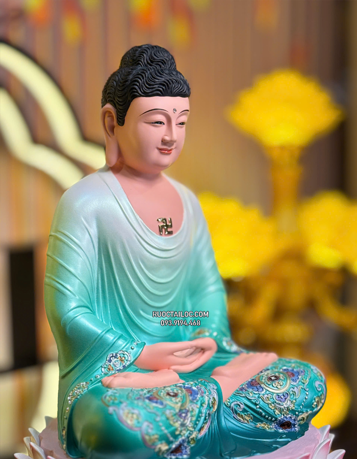 tượng Phật A Di Đà Composite xanh đẹp