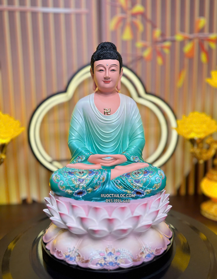 tượng Phật A Di Đà Composite xanh đẹp
