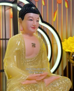 Tượng Phật A Di Đà bằng bột đá thạch anh đẹp