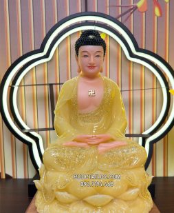 Tượng Phật A Di Đà bằng bột đá thạch anh đẹp