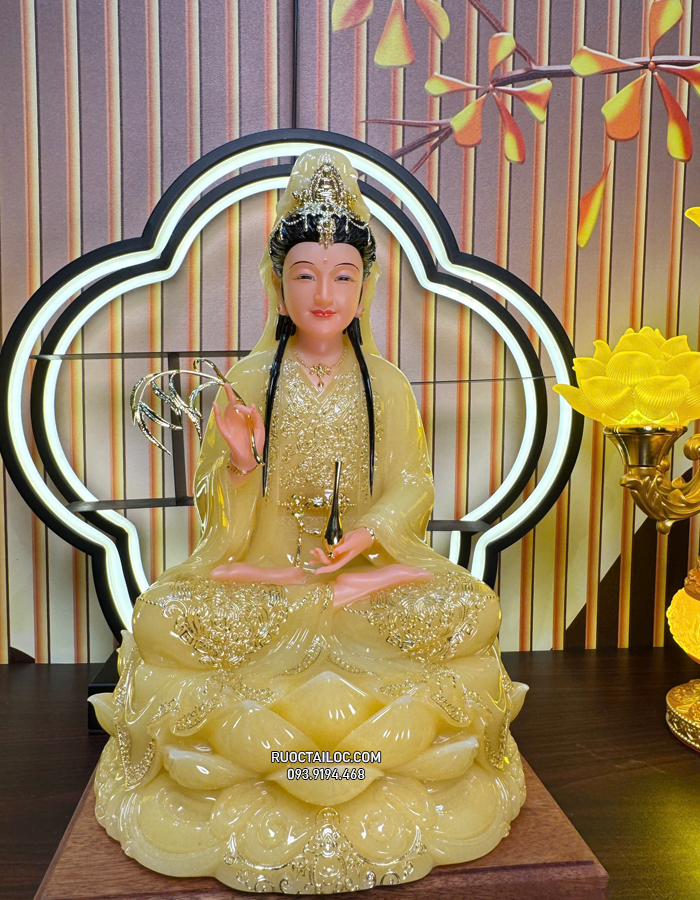 Tượng Quan Âm Thạch Anh QABT-093