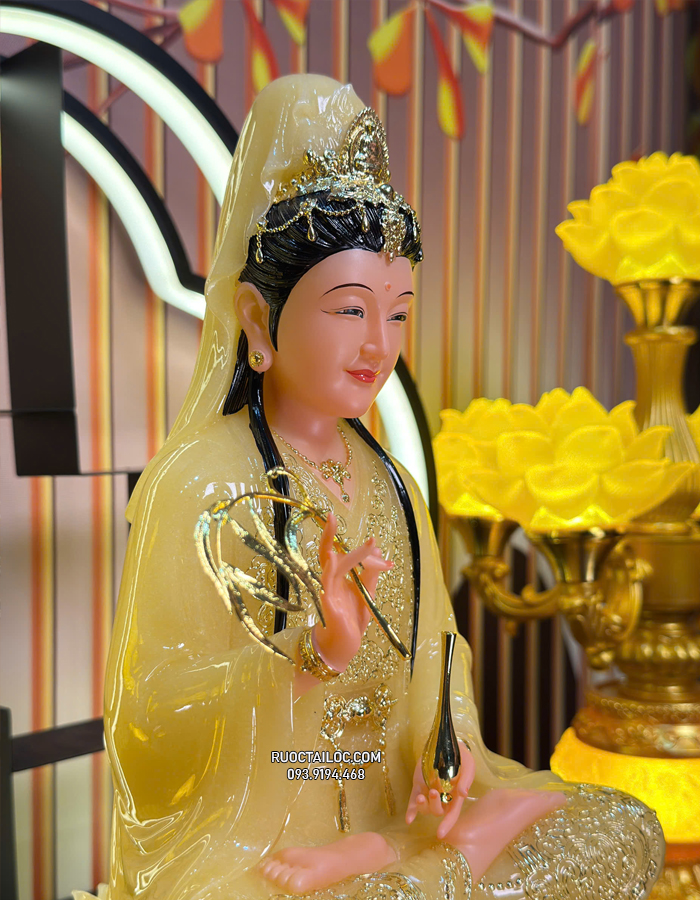 Tượng Quan Âm Thạch Anh QABT-093