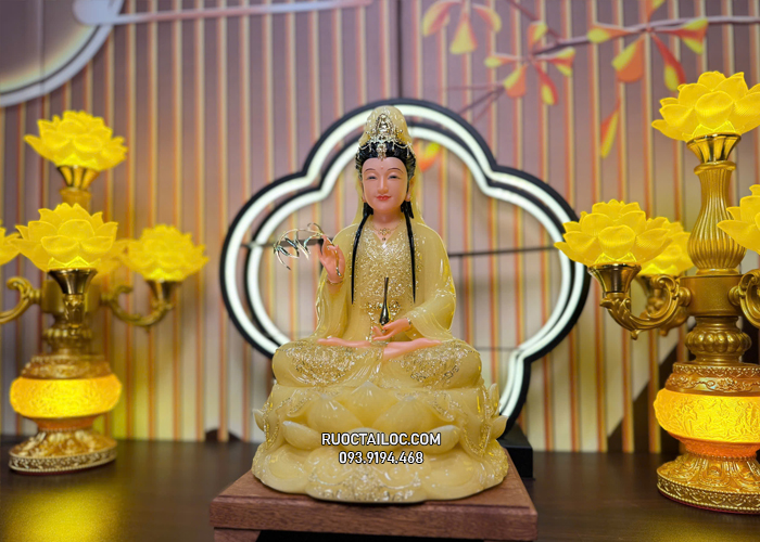 Tượng Quan Âm Thạch Anh QABT-093