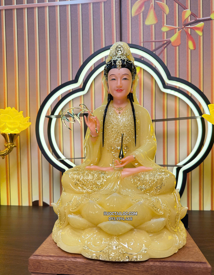 Tượng Quan Âm Thạch Anh QABT-093