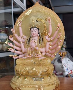 tượng Bồ Tát Chuẩn Đề bằng bột đá thạch anh đẹp