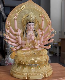 tượng Bồ Tát Chuẩn Đề bằng bột đá thạch anh đẹp