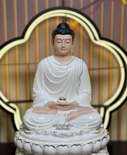 Tôn Tượng Bổn Sư thích Ca Mâu Ni bằng sứ trắng nhiều kích thước