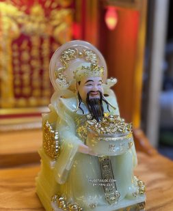 Tượng Thần Tiền Xanh ngọc bằng bột đá đẹp