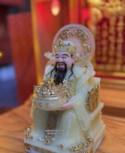 Tượng Thần Tiền Xanh ngọc bằng bột đá đẹp