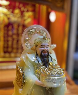 Tượng Thần Tiền Xanh ngọc bằng bột đá đẹp