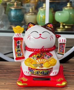 mèo thần tài liễn thỏi vàng đẹp