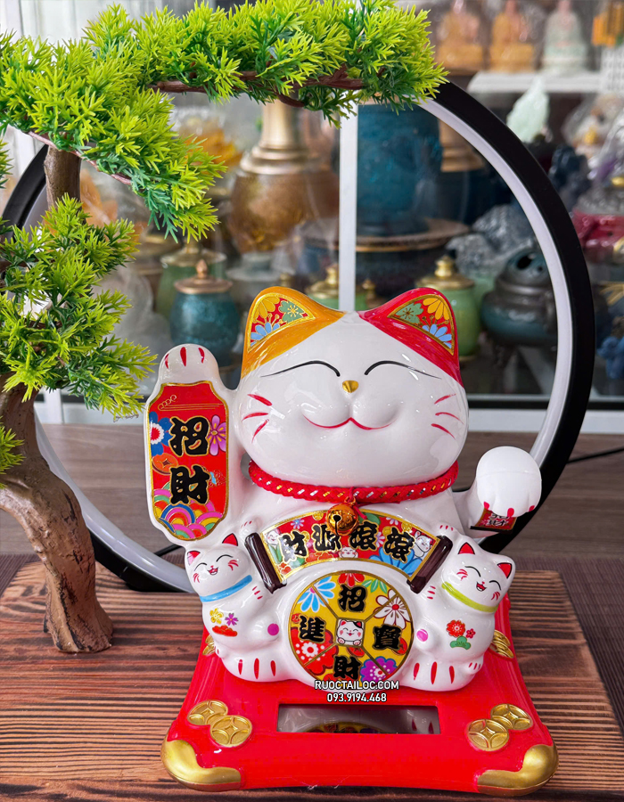 mèo thần tài năng lượng gia phúc đẹp