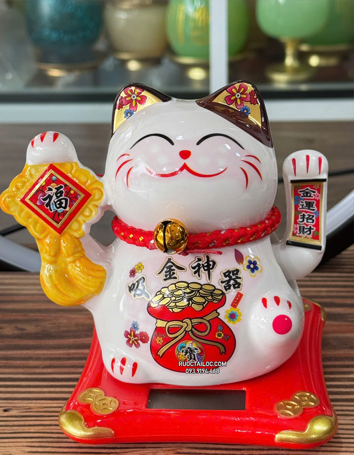 mèo thần tài năng lượng nguyên bảo đẹp