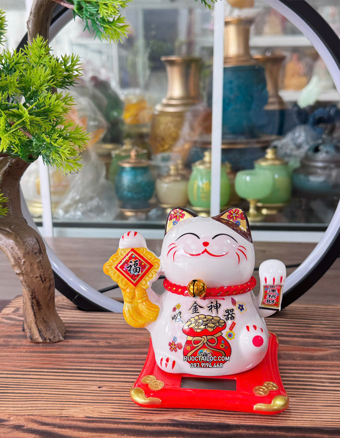 mèo thần tài năng lượng nguyên bảo đẹp