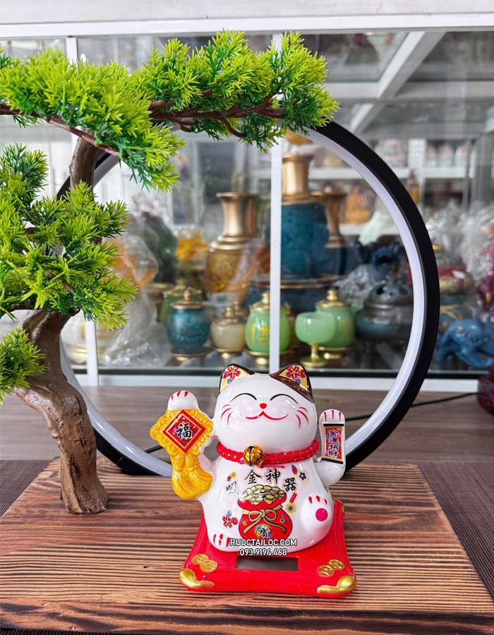 mèo thần tài năng lượng nguyên bảo đẹp