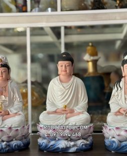 tượng Tây Phương Tam Thánh bằng sứ đẹp